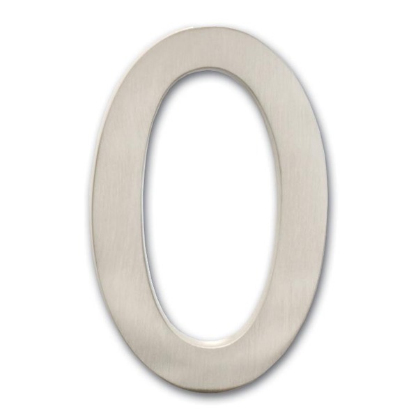 Architectural Mailboxes Brass 4 inch Floating House Number Satin Nickel 0 3582SN-0